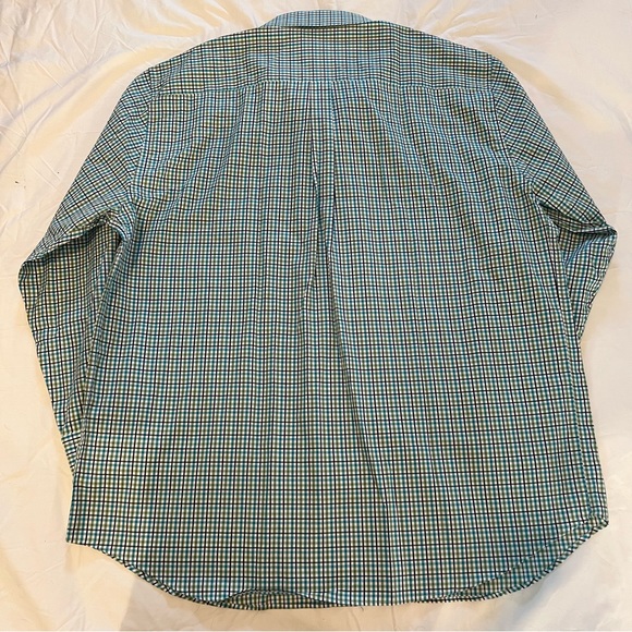 Peter Millar Men's XXL Green Plaid Cotton Long Sleeve Button Down Shirt - Picture 2 of 3